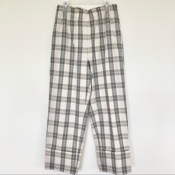 NWT Zara Cropped Checkered Plaid Pants - Picture 2 of 10